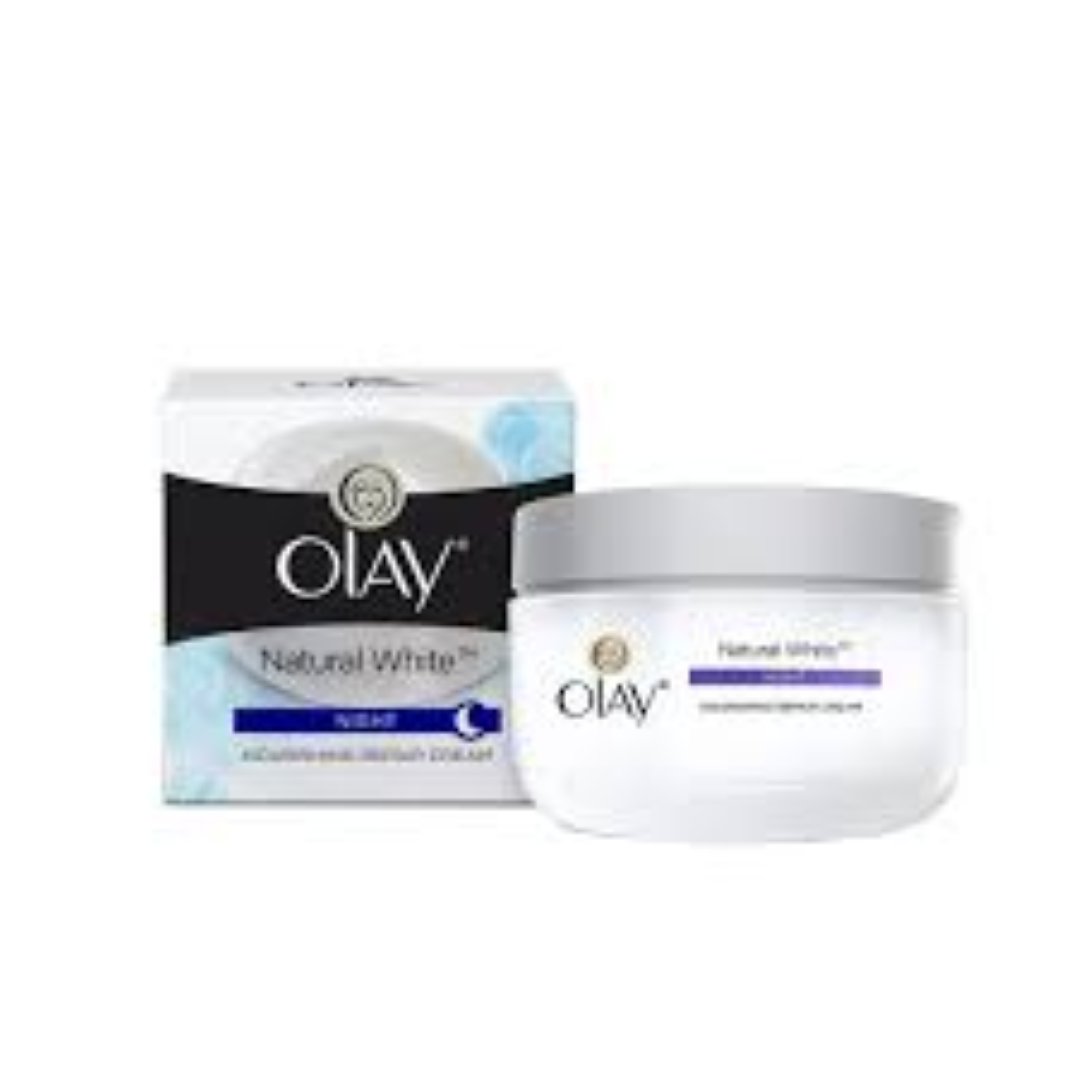 OLAY NATURAL WHITE NIGHT CREAM 50G